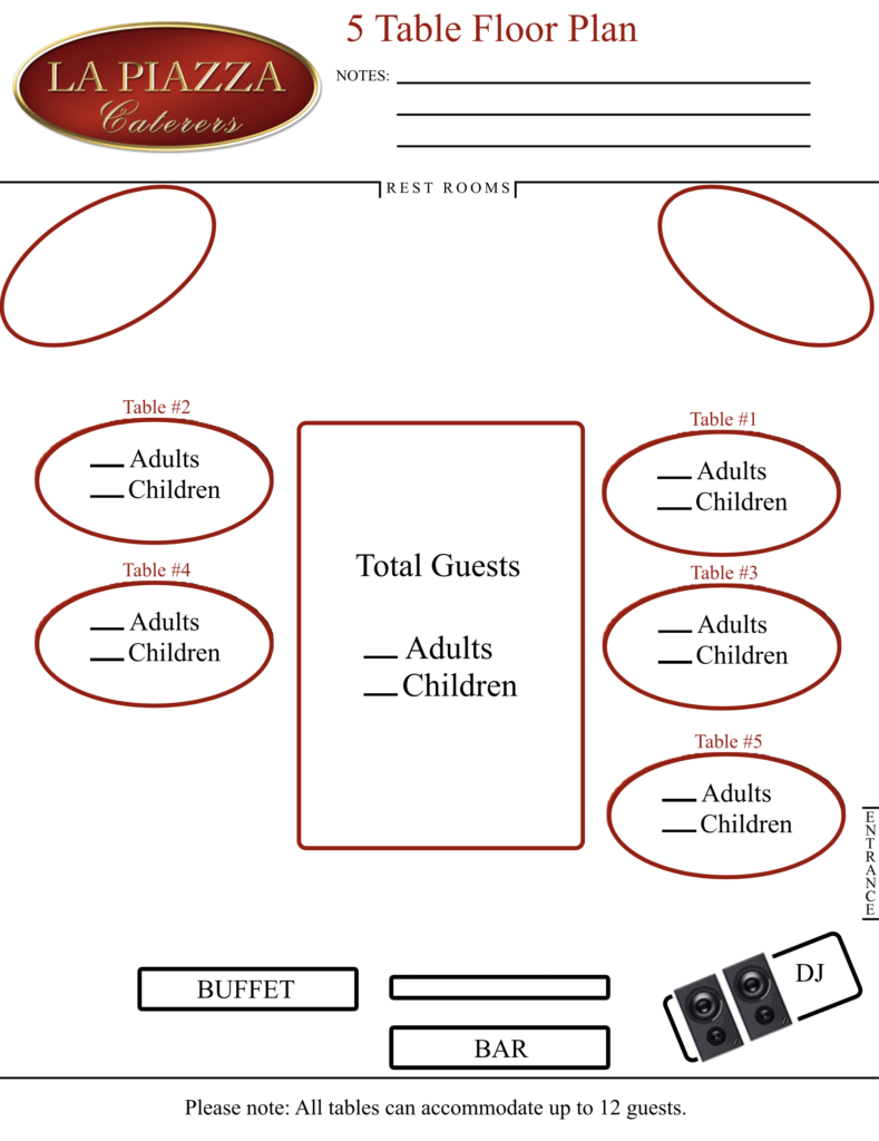 Seating Charts La Piazza Caterers Merrick New York Catering Hall